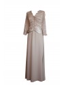 VESTIDO KAMBO GRIS  LARGO