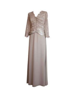 VESTIDO KAMBO GRIS  LARGO