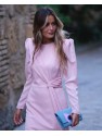 VESTIDO ZEKE  CORTO ROSA    SEDA Y COLOR
