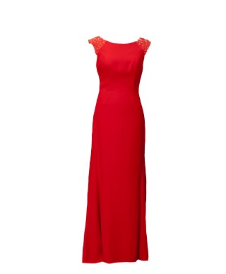 VESTIDO ALEJANDRA  LARGO ROJO