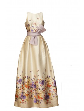 VESTIDO GINEBRA LARGO BEIG