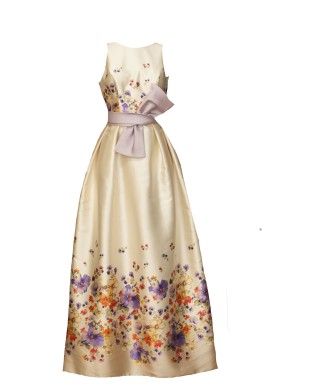 VESTIDO GINEBRA LARGO BEIG