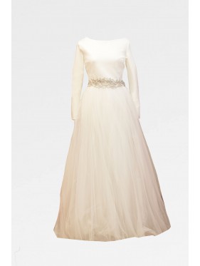 VESTIDO DE NOVIA FRANCHESCA LARGO BLANCO