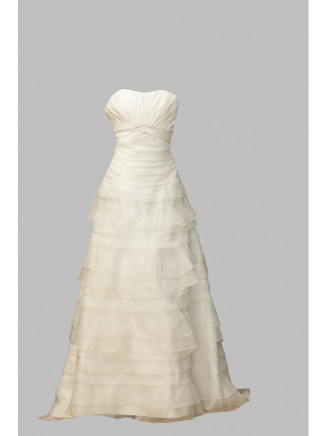 VESTIDO CAROLINA  NOVIA  LARGO BLANCO