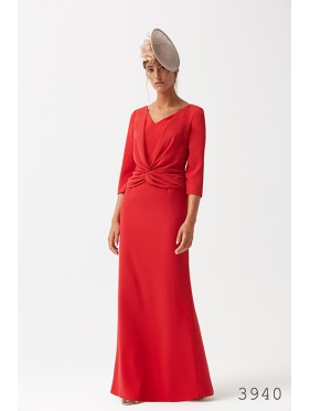 VESTIDO VERONICA   LARGO ROJO MOURIÑO