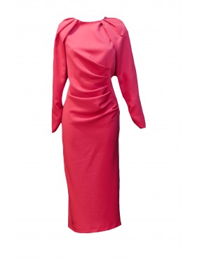 VESTIDO ELENA  MIDI  SEDA Y COLOR
