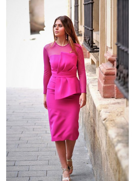 VESTIDO CELINE  MIDI BUGANVILLA
