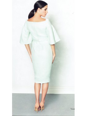 VESTIDO BAZA MIDI AGUA MARINA    NURIBEL