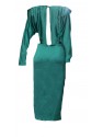 VESTIDO CLARA  MIDI VERDE ESMERALDA    RAQUEL MARTIN