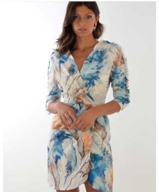 VESTIDO KATE  COTO ESTAMPADO MARGARITA MUÑOZ