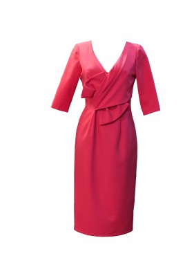 VESTIDO KIRON  MIDI FUCSIA   ROLE MOLE