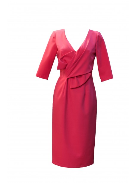 VESTIDO KIRON  MIDI FUCSIA   ROLE MOLE
