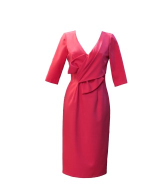 VESTIDO KIRON  MIDI FUCSIA   ROLE MOLE