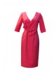 VESTIDO DE FIESTA MATILDE  MIDI FUCSIA DE INVITADA   ROLE MOLE