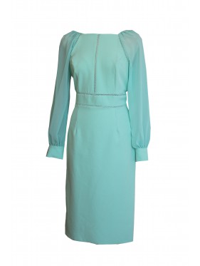 VESTIDO NAIARA CORTO AGUA MARINA    NURIBEL