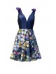 VESTIDO DE FIESTA LOLA   CORTO AZUL  NURIBEL