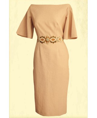 VESTIDO IMAN MIDI NUDE  NURIBEL