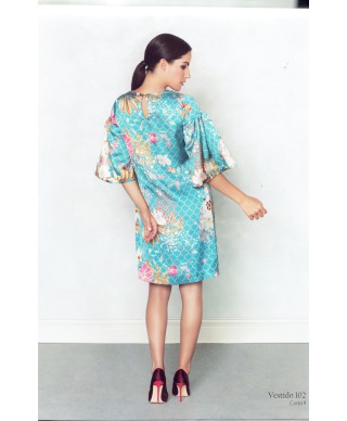 VESTIDO RUTE  CORTO ESTAMPADO   NURIBEL
