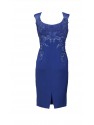 CONJUNTO DE VESTIDO CON CHAQUETA   CORTO AZUL KLEIN