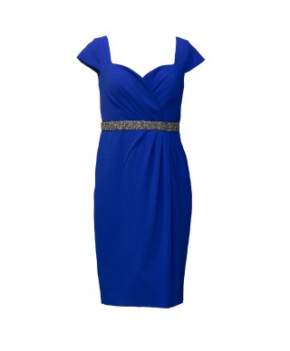 VESTIDO CON CHAQUETA AZUL KLEIN CORTO   CABOTINE