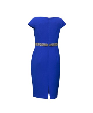 VESTIDO CON CHAQUETA AZUL KLEIN CORTO   CABOTINE