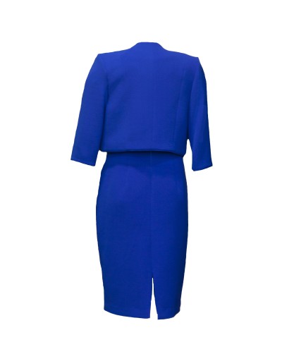 VESTIDO CON CHAQUETA AZUL KLEIN CORTO   CABOTINE