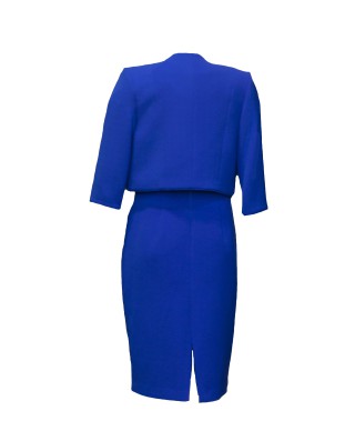 VESTIDO CON CHAQUETA AZUL KLEIN CORTO   CABOTINE