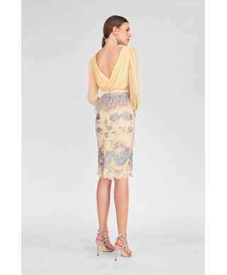 VESTIDO SAAL MIDI  NUDE    MARIA LAGO