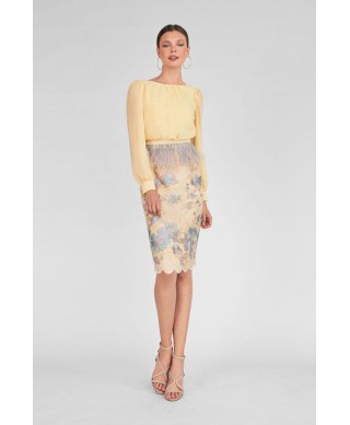 VESTIDO SAAL MIDI  NUDE    MARIA LAGO