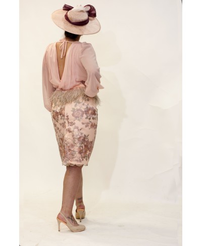 VESTIDO SAAL MIDI  NUDE    MARIA LAGO