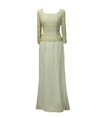 VESTIDO HIBA  LARGO VERDE 