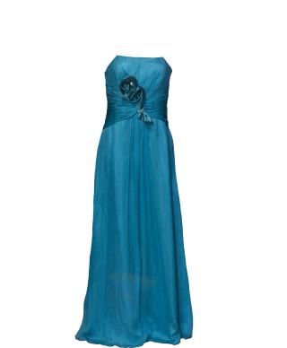VESTIDO  LEONOR  VERDE AGUA LARGO   CABOTINE
