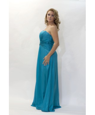 VESTIDO  LEONOR  VERDE AGUA LARGO   CABOTINE