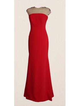 VESTIDO ARGUENTINA  LARGO ROJO   VICTORIA