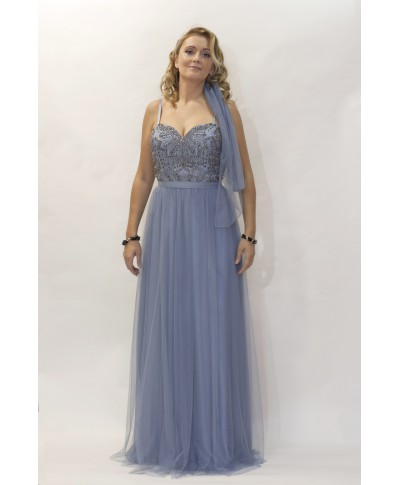 VESTIDO PERU  LARGO AZUL    CABOTINE