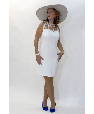 VESTIDO AITANA      CORTO     BLANCO   CABOTINE 