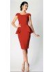 VESTIDO MARGA  MIDI ROJO