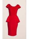 VESTIDO MARGA  MIDI ROJO