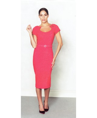VESTIDO ANNE  ROJO MIDI NURIBEL