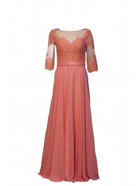 VESTIDO TOSCONA LARGO CORAL  JOYCE