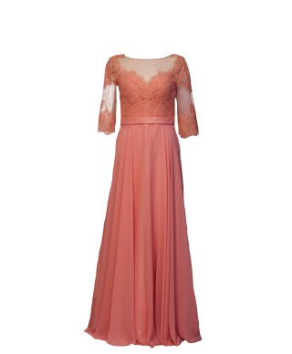 VESTIDO TOSCONA LARGO CORAL  JOYCE