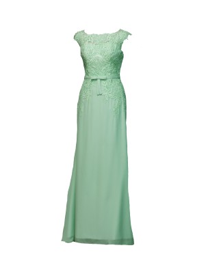 VESTIDO AKAN  LARGO AGUA MARINA   FARA