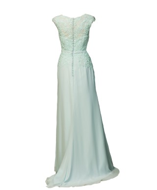 VESTIDO AKAN  LARGO AGUA MARINA   FARA