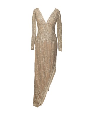 VESTIDO KIRA  LARGO PLATA