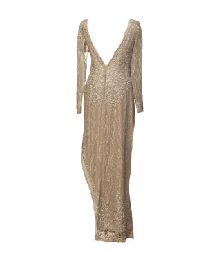 VESTIDO KIRA  LARGO PLATA