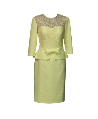 VESTIDO MARIC   CORTO  AMARILLO    MOURIÑO