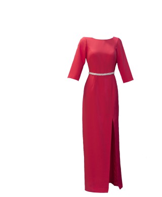 VESTIDO LONDRES  LARGO FUCSIA
