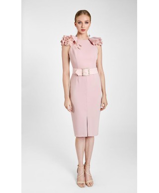 VESTIDO NATALIA  MIDI CORAL   NURIBEL
