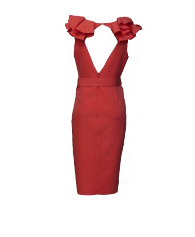 VESTIDO NATALIA  MIDI CORAL   NURIBEL VESTIDO NATALIA  MIDI CORAL   NURIBEL