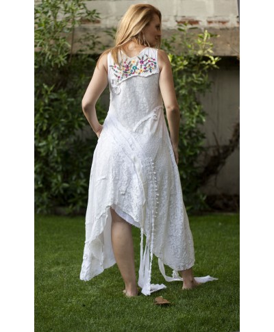 VESTIDO RIDABELLO    MIDI    BLANCO
